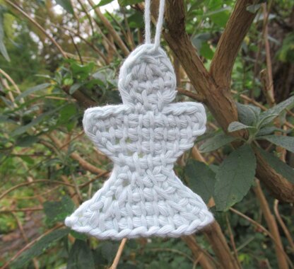 Tunisian Snow Angel Ornament