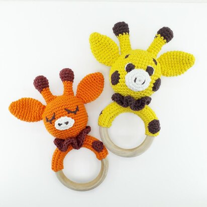 Giraffe teether sewing ring