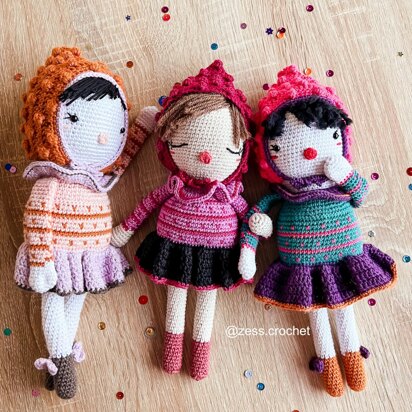 Tutoriel au crochet les poupées Ginette - Patron PDF - Zess Crochet