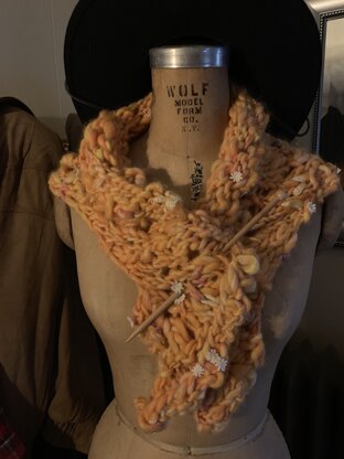 Swirly Shawl in Knit Collage Daisy Chain