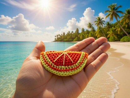 Crochet Orange Hair Clip Pdf + Video Tutorials