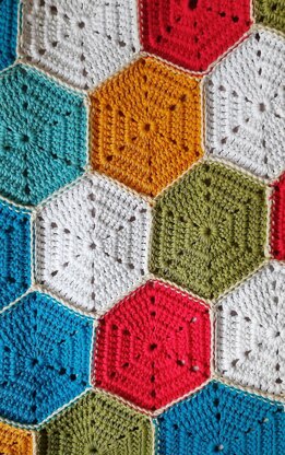 Rainbow of Hexagons Blanket