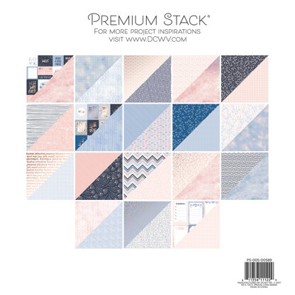 American Crafts DCWV Double-Sided Cardstock Stack 12"X12" 36/Pkg - Peri & Peach, 18 Designs/2 Each