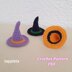 Mini witch hat crochet pattern, Halloween mini hat, Tiny hat amigurimi doll, Halloween ornament decor, Crochet keychain pattern, Party favor