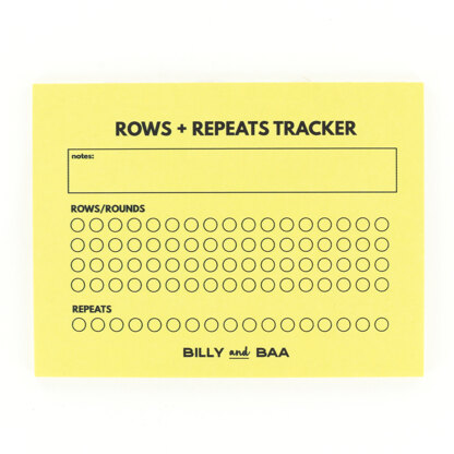 Billy and Baa Rows & Repeats Tracker Sticky Notes