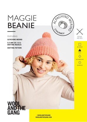 Maggie Beanie in Wool and the Gang Alpachino Merino - V767726308 - Downloadable PDF