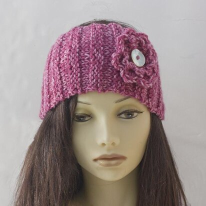Two Flower Headbands - knitting pattern