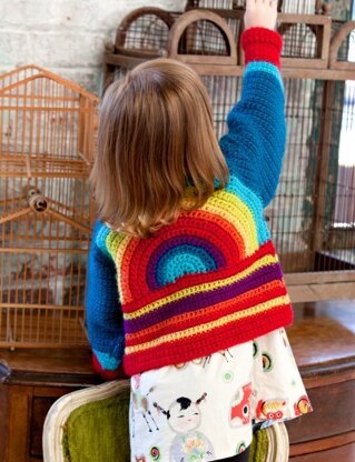 Over The Rainbow Jacket in Bernat Vickie Howell Sheep-ish