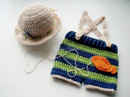 Fisherman Baby Hat and Short