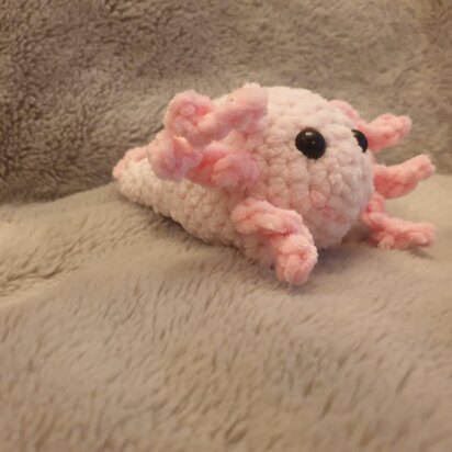 Crochet fluffy axolotl