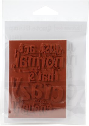 Darkroom Door Quote Cling Stamp 3.3"X2.3" - Crazy Enough