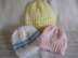 Baby Hat Trio - straight needles DK knitting pattern premature early small baby newborn-3 months