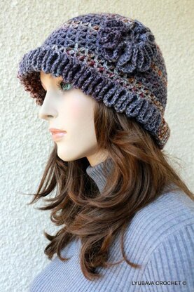 Women's Hat With Flower "Happy Autumn Colors"