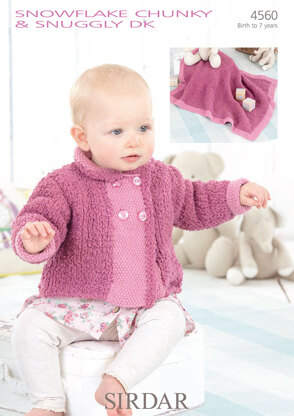 Jacket and Blanket in Sirdar Snowflake Chunky and Snuggly DK - 4560 - Downloadable PDF