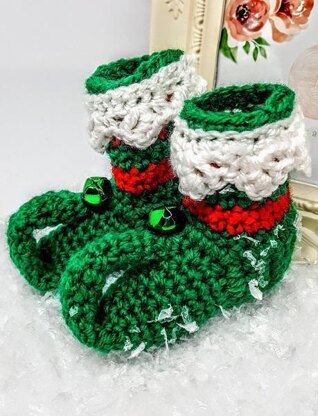 Mini Elf Crochet Christmas Hat and Boots