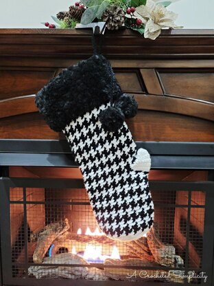 Houndstooth Christmas Stocking