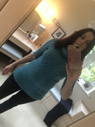 Fibi - Ladies 4ply cable jumper #6