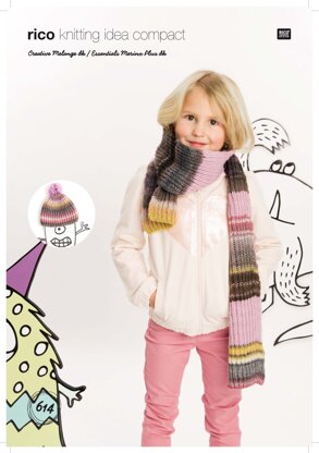 Hat and Scarf in Rico Creative Melange DK and Essentials Merino Plus DK - 614 - Downloadable PDF