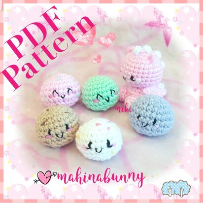 Cute Amigurumi Ice Cream Balls