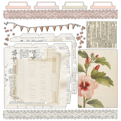 49 And Market Collection Pack 12"X12" - Vintage Artistry Coral