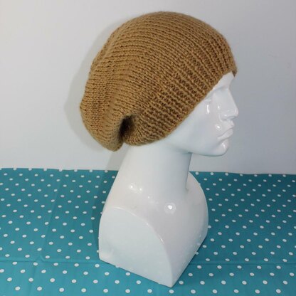 Simple Aran Slouch Hat