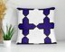 Beginner-friendly Blue White Mosaic 14/24" Pillow C2C Crochet Pattern