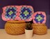 Crocheted handbag & wallet with Granny squares