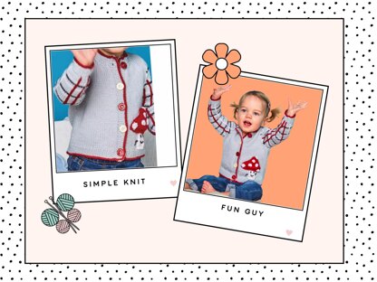 Fun Guy Mushroom Plaid Cardigan