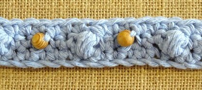 Crochet Bead and Bobble Cushion