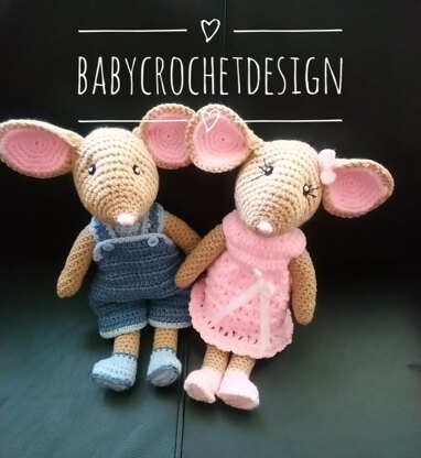 Marley and Molly Mouse Amigurumi