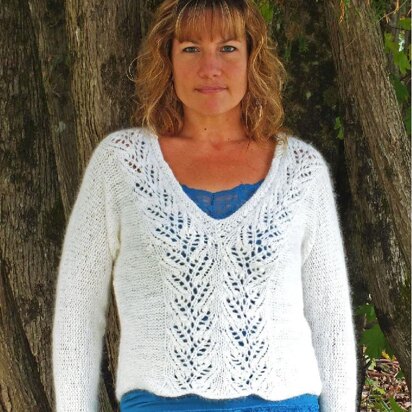 Lace Panel V-Neck 410