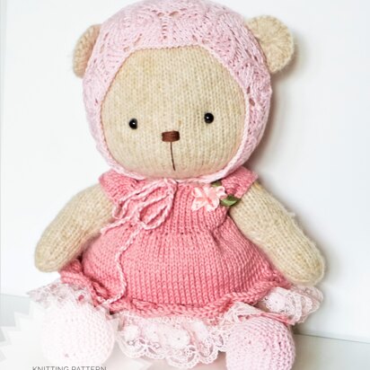 Doll Clothes - Teddy Shabby Chic Knitted Outfit