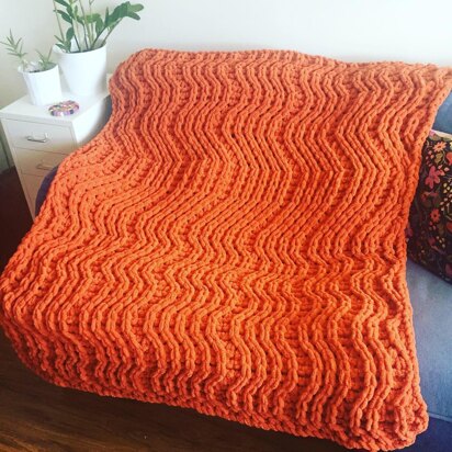 Wavelength Throw Blanket - knitting pattern