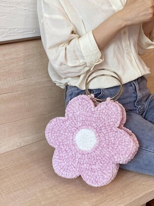 Flower crochet shoulder/hand bag #CCFB-02