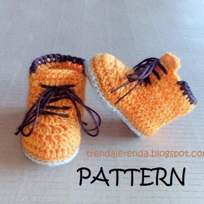 Timberland style baby booties