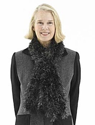 Knitted "Mink" Stole in Lion Brand Fun Fur