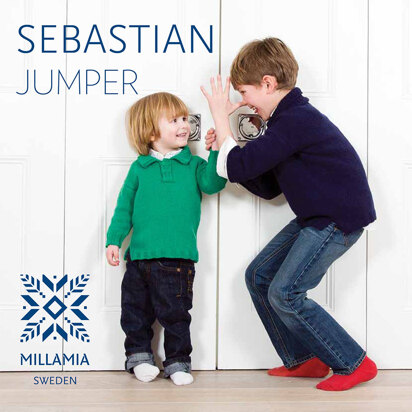 "Sebastian Jumper" - Jumper Knitting Pattern in MillaMia Naturally Soft Merino