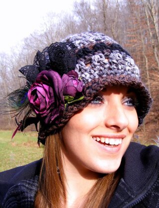 Whispering Roses Crochet Cloche