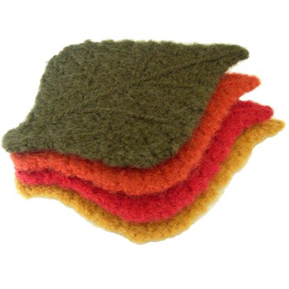Felted Tea Cozy and Leaf Coasters