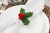 Knitted Holly Napkin Ring