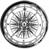 Stampers Anonymous Tim Holtz Mounted Red Rubber Stamp 2"X2" - Compass
