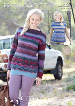 Lady’s Tops in Hayfield Colour Rich Chunky - 7299 - Downloadable PDF