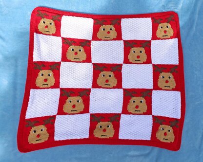 P129 Rudolph the Reindeer Christmas Blanket