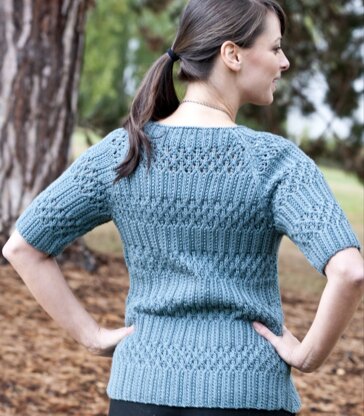 Lace and Rib Top in Cascade Yarns Venezia Worsted - W423 - Downloadable PDF