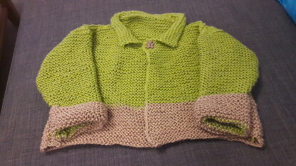 Baby's garter stitch cardigan