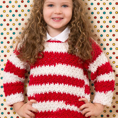 Game Day Crochet Sweater in Red Heart Team Spirit - LW3753 - Downloadable PDF