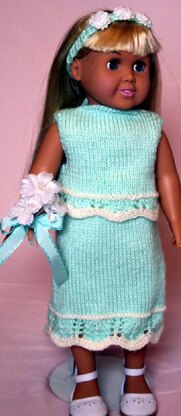 June Country Wedding - Knitting Patterns fit American Girl and other 18-Inch Dolls