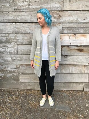 Striped Down Cardi