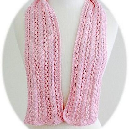 K705-Cable & Lace Scarf