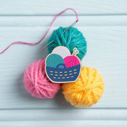 Hawthorn Handmade Yarn Basket Needle Minder